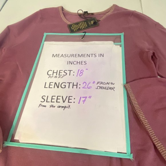 NWT Diane Gilman 2X Wine colored Long sleeve shirt.  w58 - Picture 11 of 11